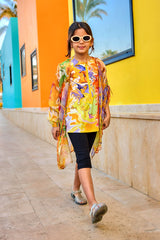 Marina Colorful Chiffon Kimono for Girls - CP2504