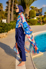 Marina Multicolor Silk-Touch Kimono - P2508