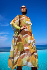 Marina Colorful Patterned Silky Pareo - P2513-1