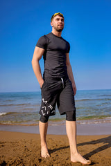 Marina Black Modest Men’s Swim Shorts - S2503-1