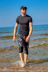 Marina Black Modest Men’s Swim Shorts - S2502