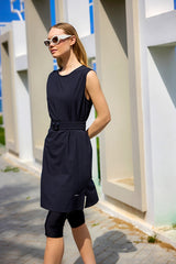 Marina Black Semi-Covered Swimsuit - H2508