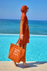 Full Coverage Islamic Swimsuit with Waist Tie | M2523-2