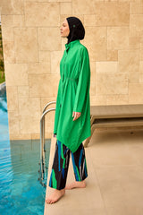 Green High Performance Full Coverage Burkini Set M2503-1