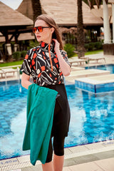 منشفة شاطئ باللون الأخضر البترولي PH23-13402