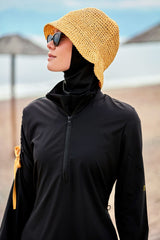 El Örgüsü Sarı Hasır Şapka 14399