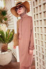 Woven Mink Burkini Modest Swimwear M2405