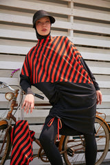 Woven Black Burkini Modest Swimwear M2307