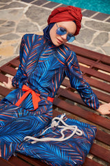 Woven Navy Burkini Modest Swimwear M2305