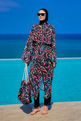 Rivamera Graphic Print Beach Kimono - RP2507