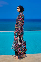 Rivamera Graphic Print Beach Kimono - RP2507