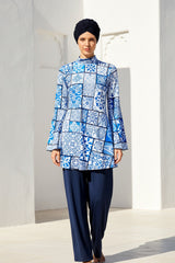 Marina Modest Burkini Swimwear Set Navy Blue – 1950