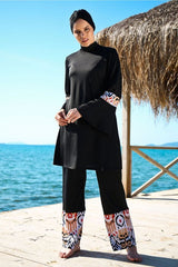 Marina Modest Burkini Swimwear Set Black – 1961