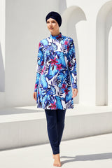 Marina Modest Burkini Swimwear Set Navy Blue – 1965