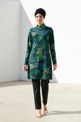 Marina Modest Burkini Swimwear Set Green – 1968