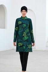 Marina Modest Burkini Swimwear Set Green – 1968