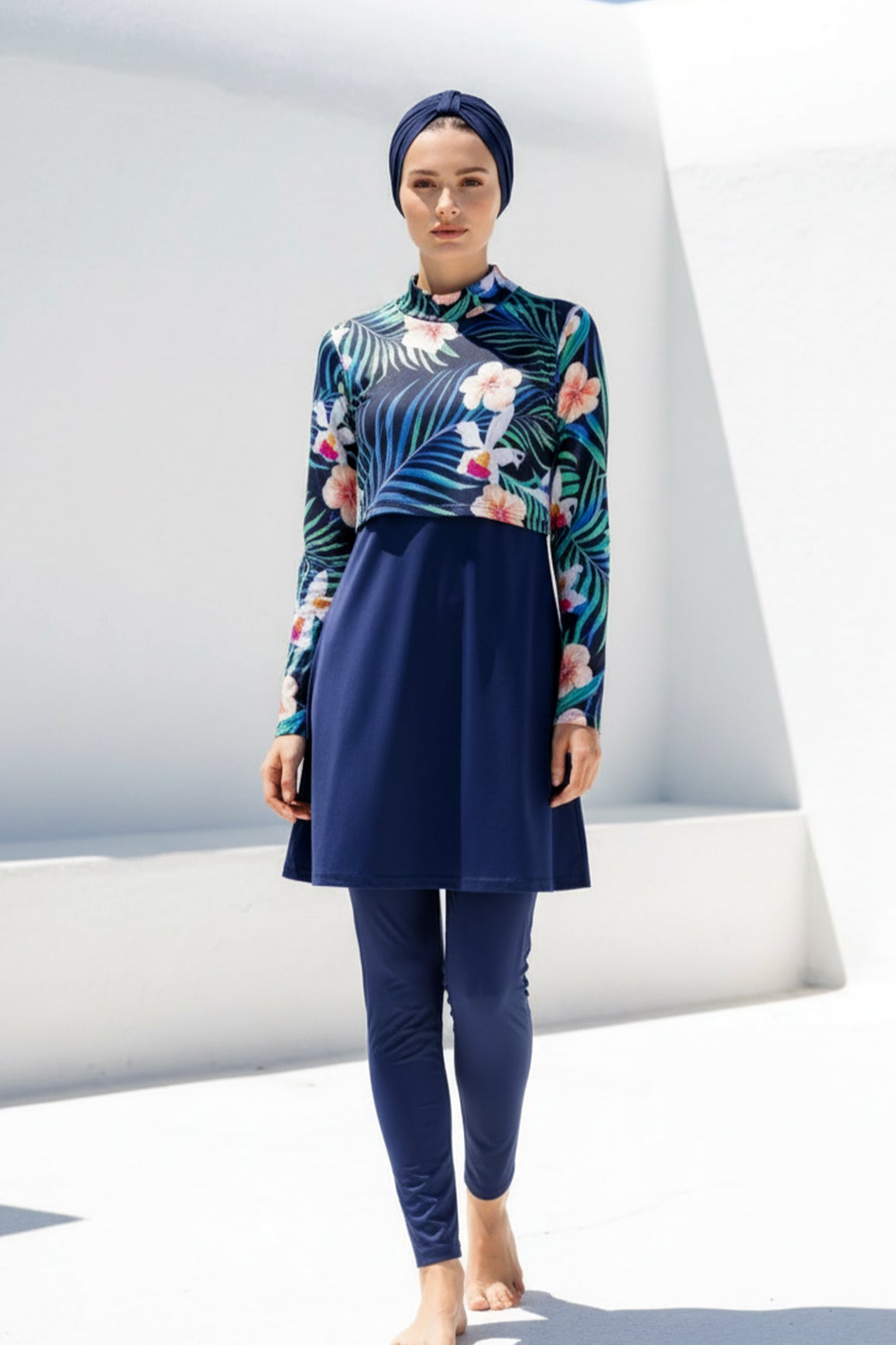 Marina Modest Burkini Swimwear Set Navy Blue – 1971