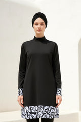 Marina Modest Burkini Swimwear Set Black – 1977