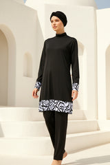 Marina Modest Burkini Swimwear Set Black – 1977