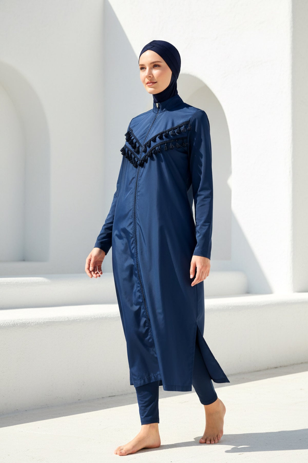 Marina Modest Burkini Swimwear Set Navy Blue – 1998