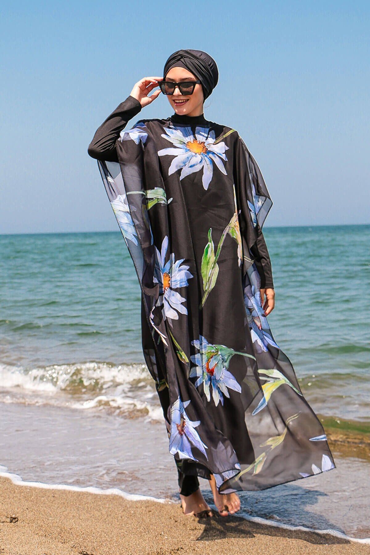 Black Pareo Kimono P2105