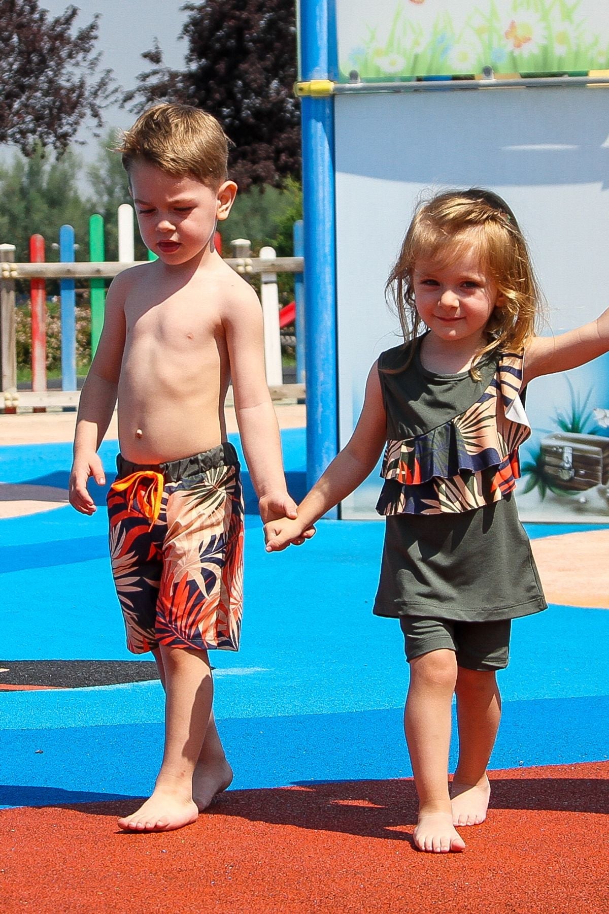 Woven Khaki Boys Shorts B2201 Secondary image