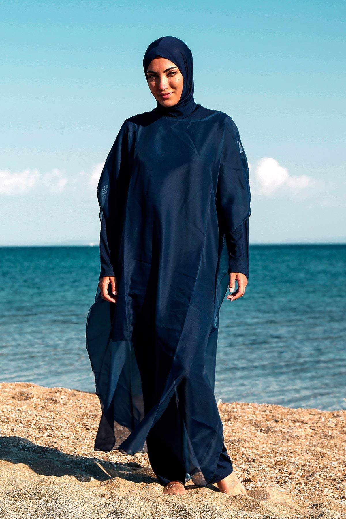 Navy Pareo Kimono P2201