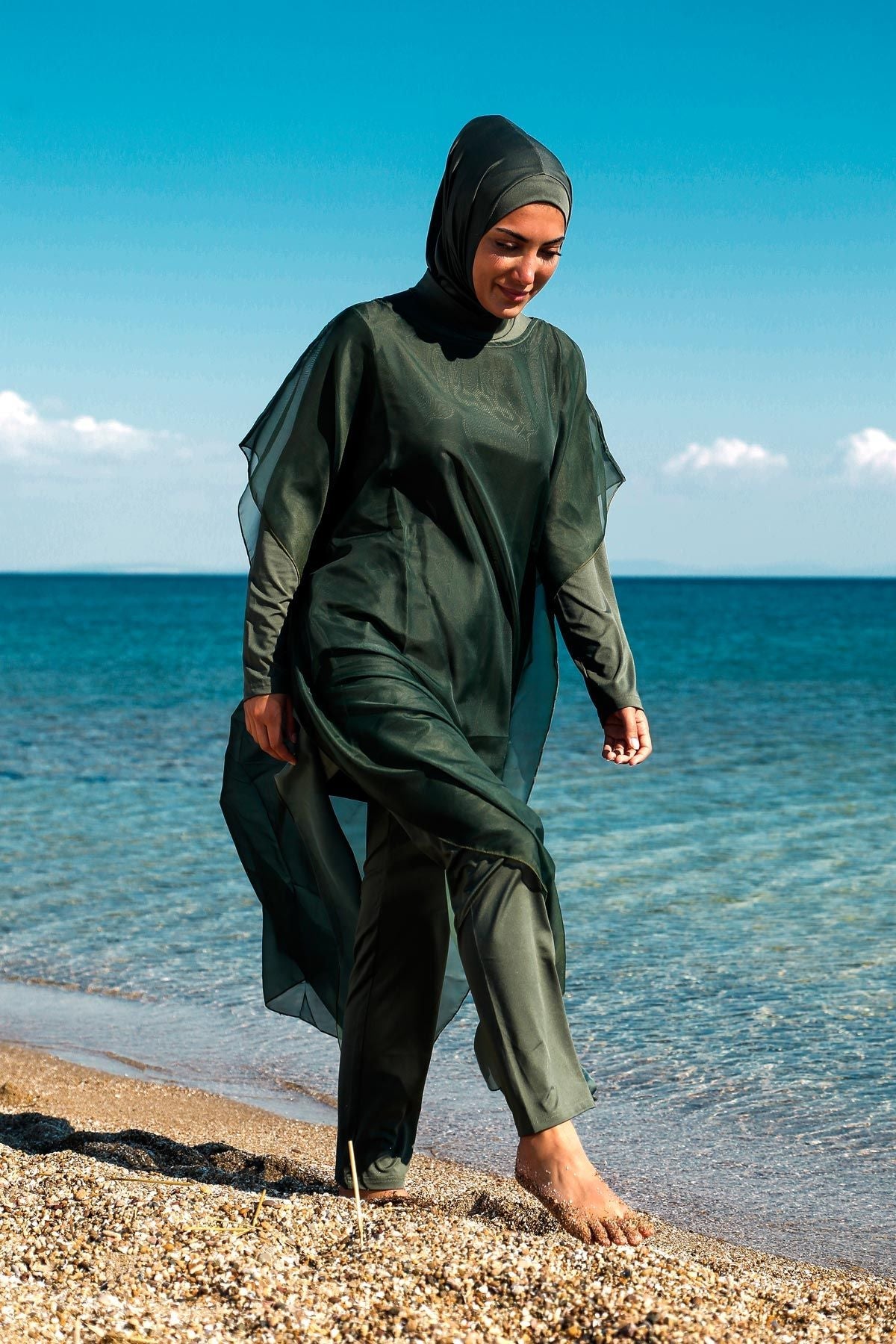 Khaki Pareo Kimono P2202