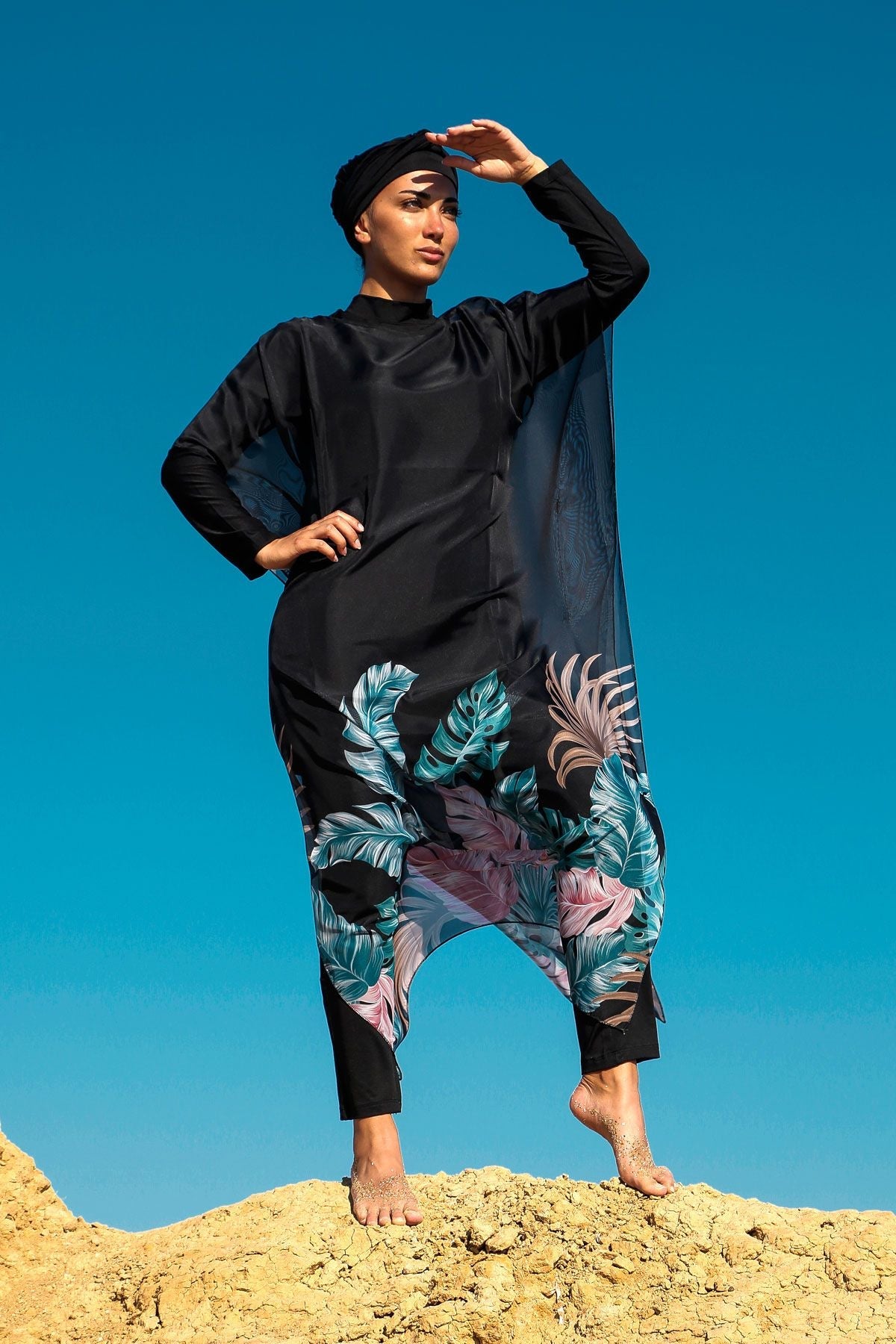 Black Pareo Kimono P2203 Main image