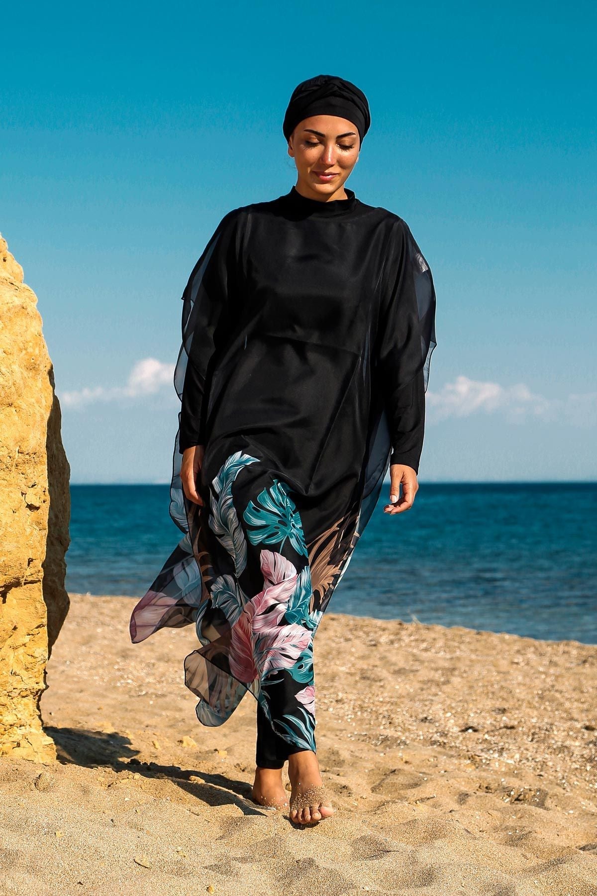 Black Pareo Kimono P2203