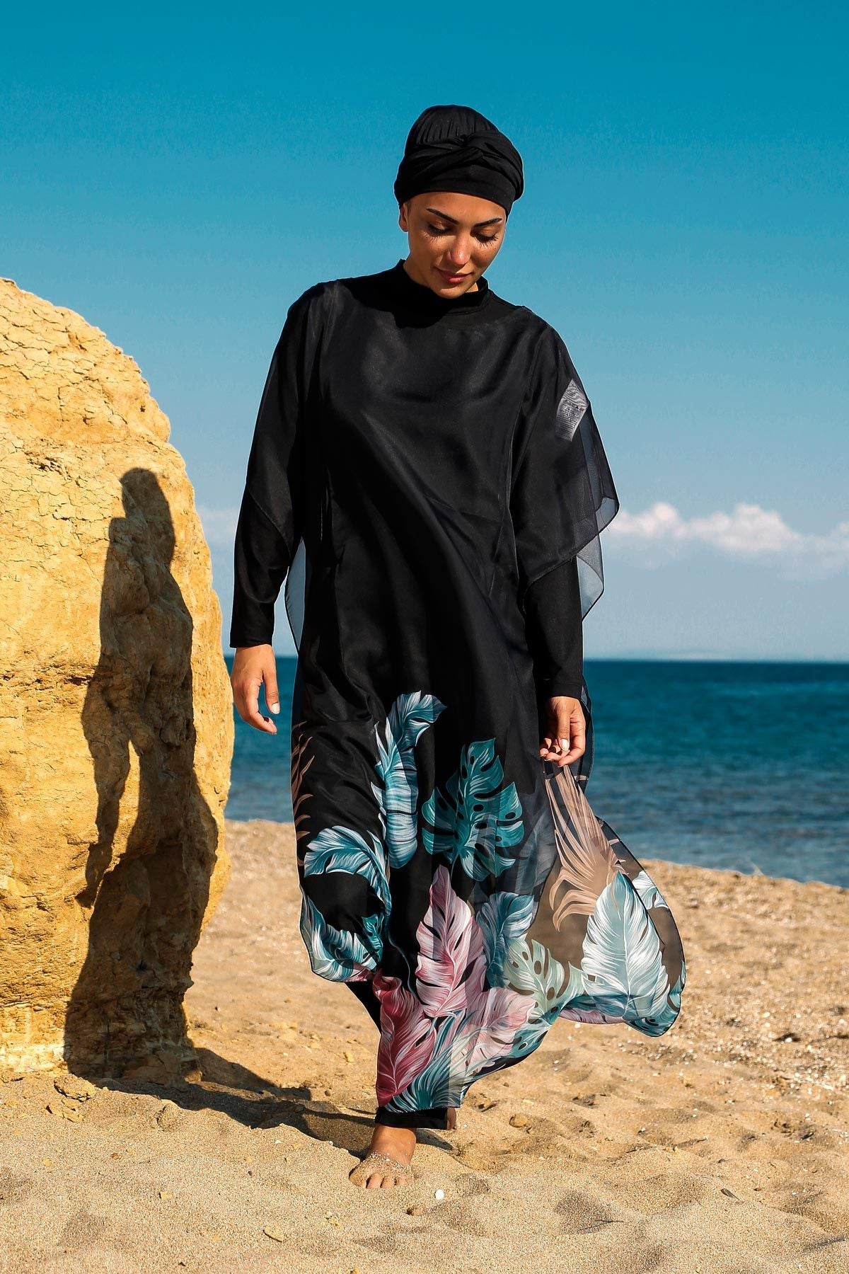 Black Pareo Kimono P2203