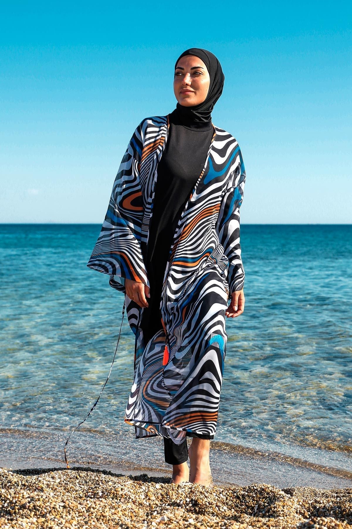 Colourful Pareo Kimono P2205 Secondary image