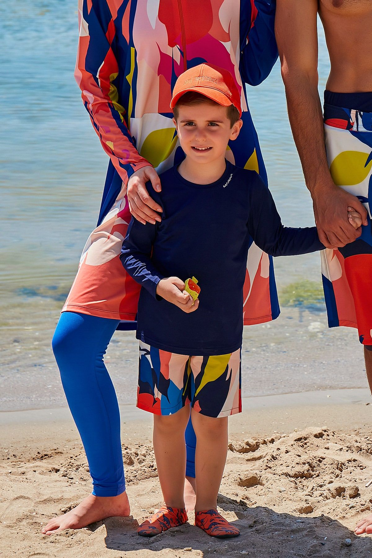 Lycra Navy Boys Swim Shirts T2344 Main image