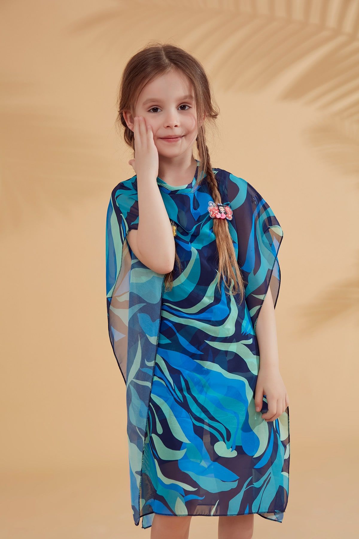 ملون للأطفال صوفية كيمونو P2349