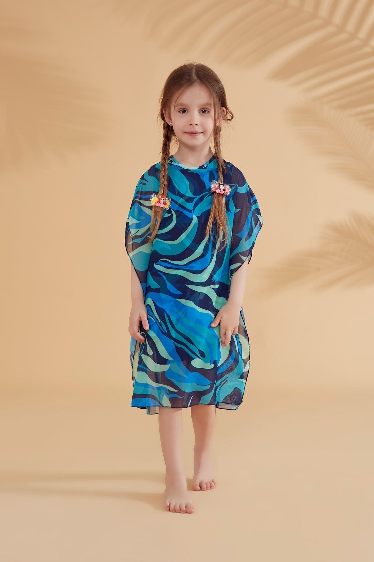 ملون للأطفال صوفية كيمونو P2349