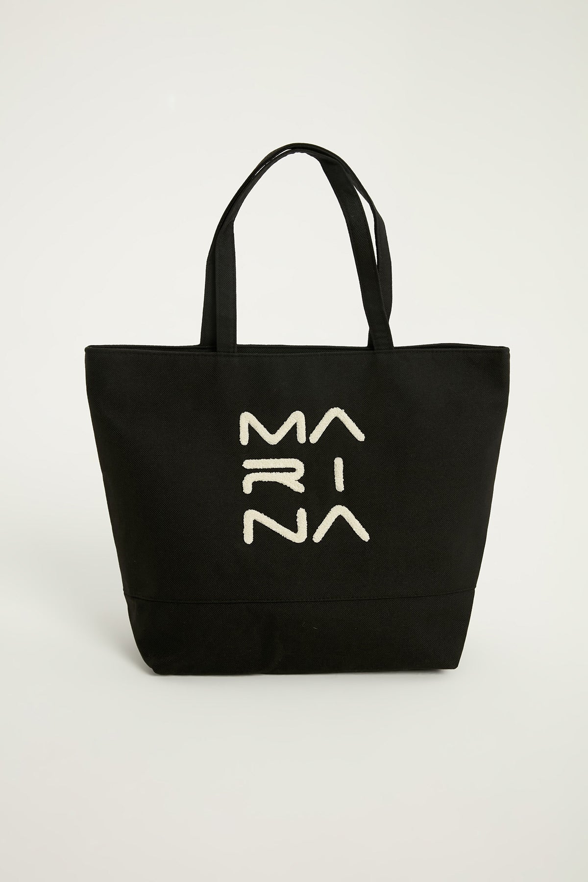 Large Black Beach Bag with Zipper CA2501-1