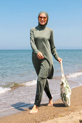 Marina Modest Burkini Swimwear Set Khaki – 1969