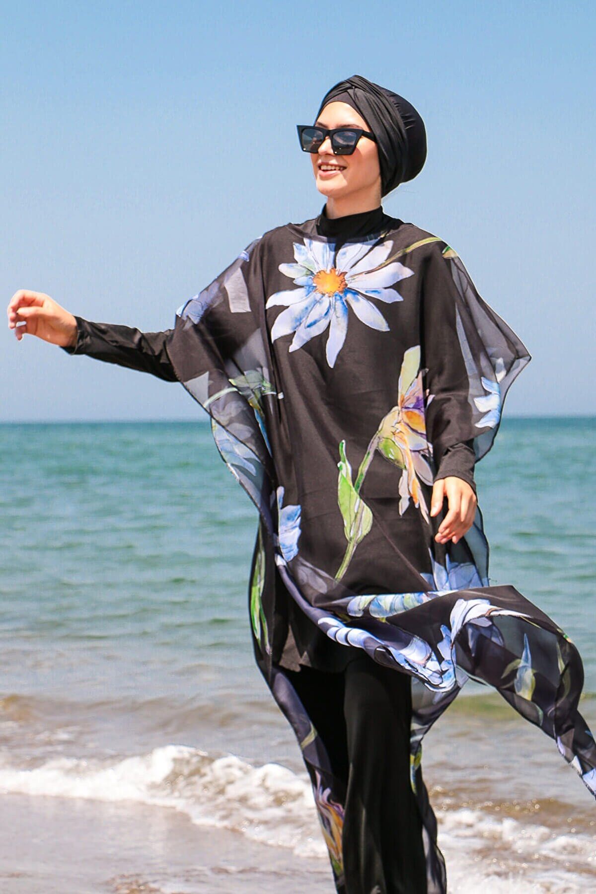 Black Pareo Kimono P2105