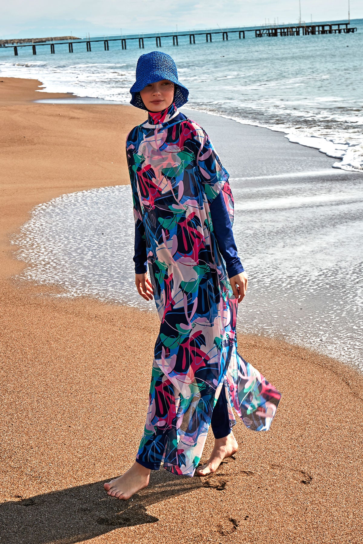 Patterned Pareo Kaftan - P2430
