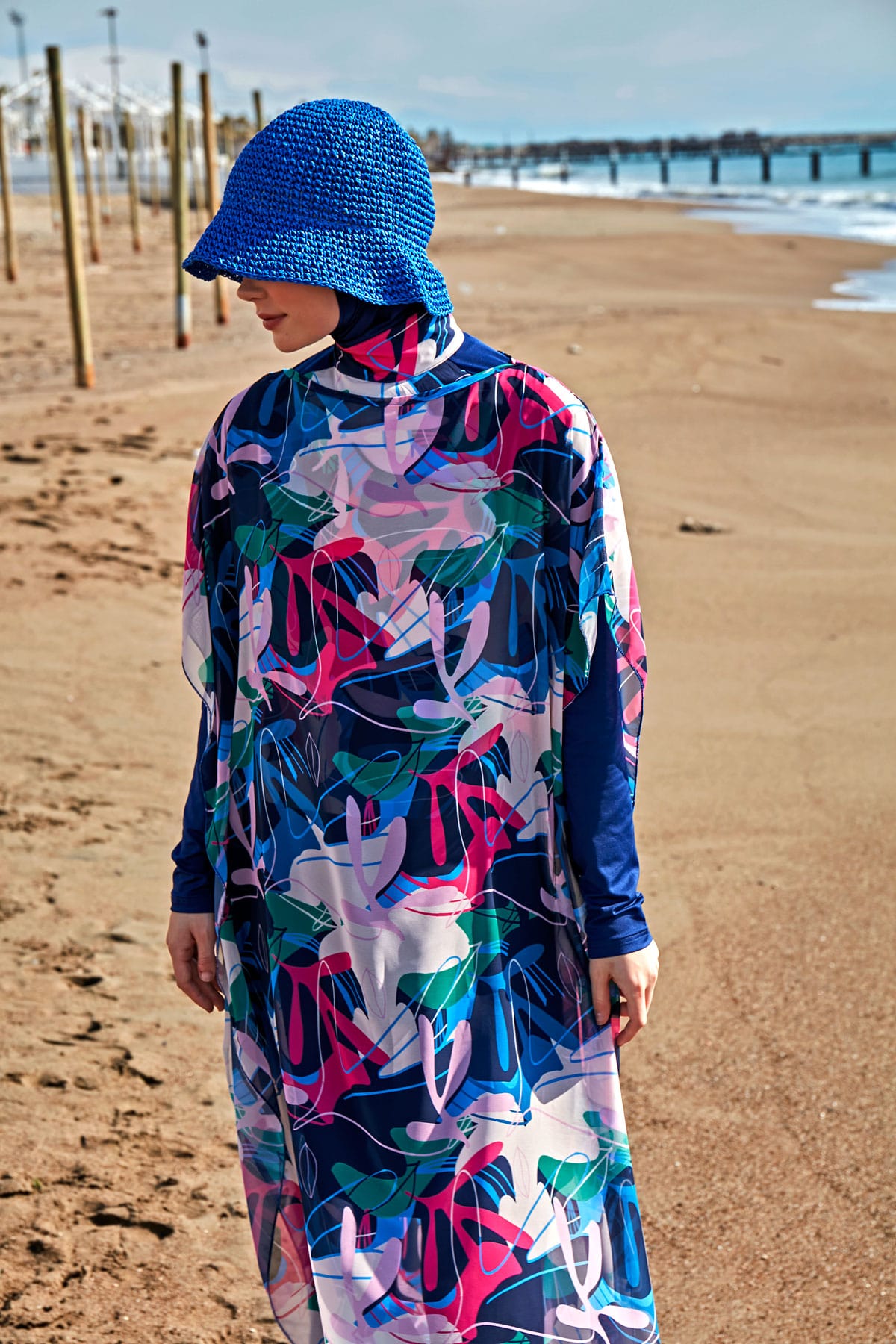Patterned Pareo Kaftan - P2430