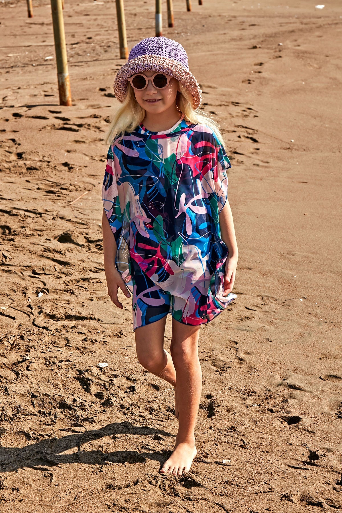 Patterned Colorful Kids Beach Pareo - P2431