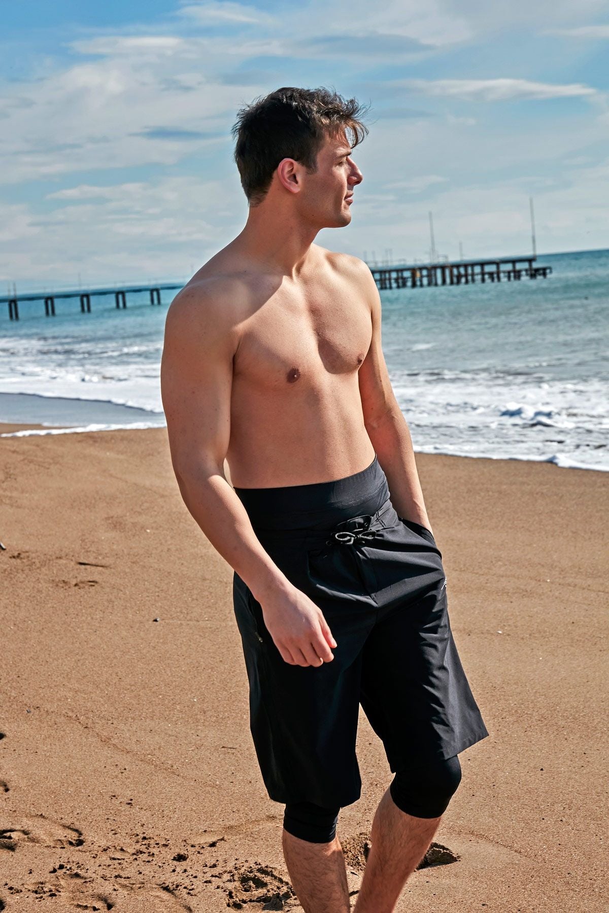 Black Men's Shorts S2401 Secondary image