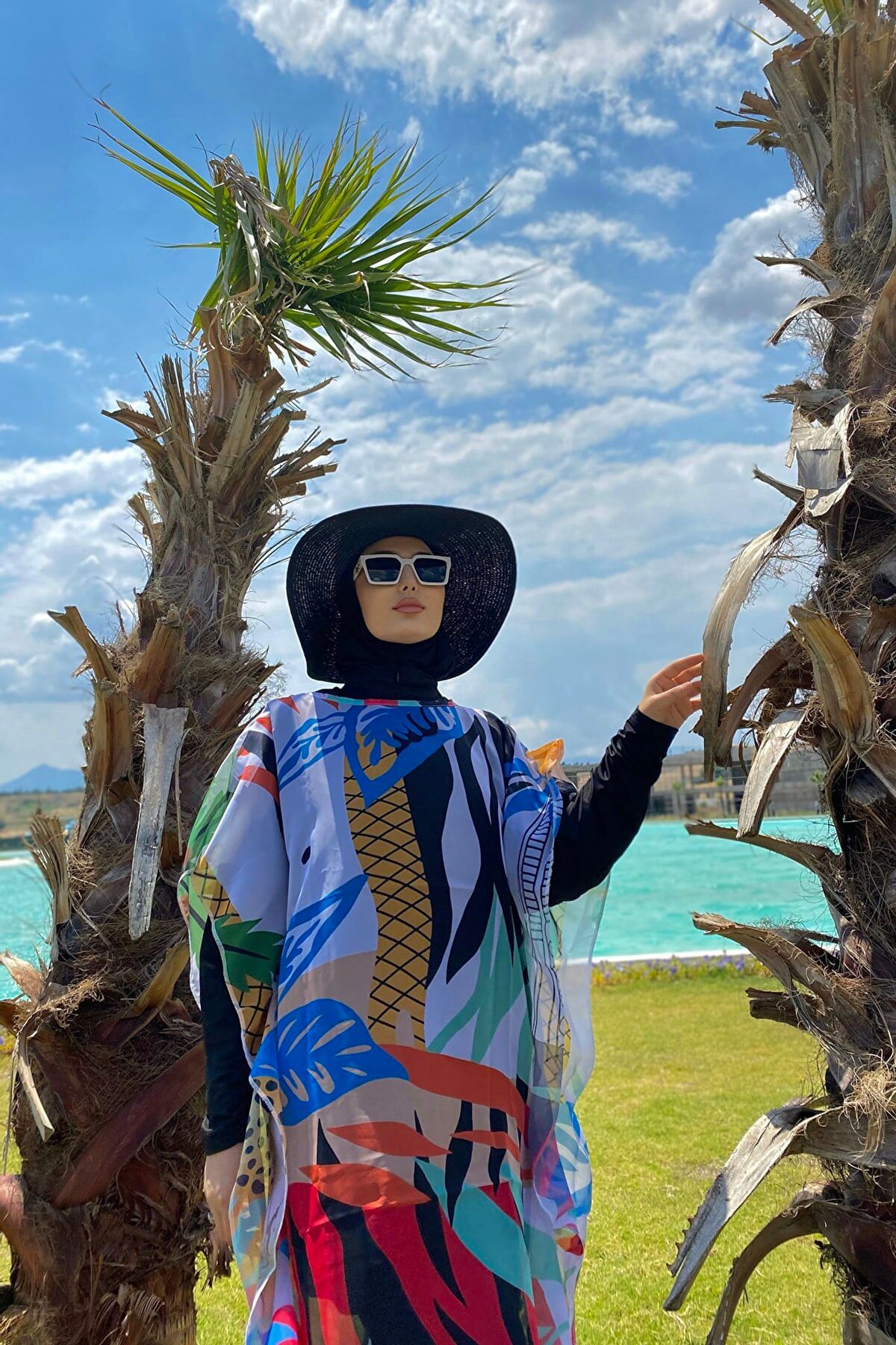 Colourful Pareo Kimono P2102