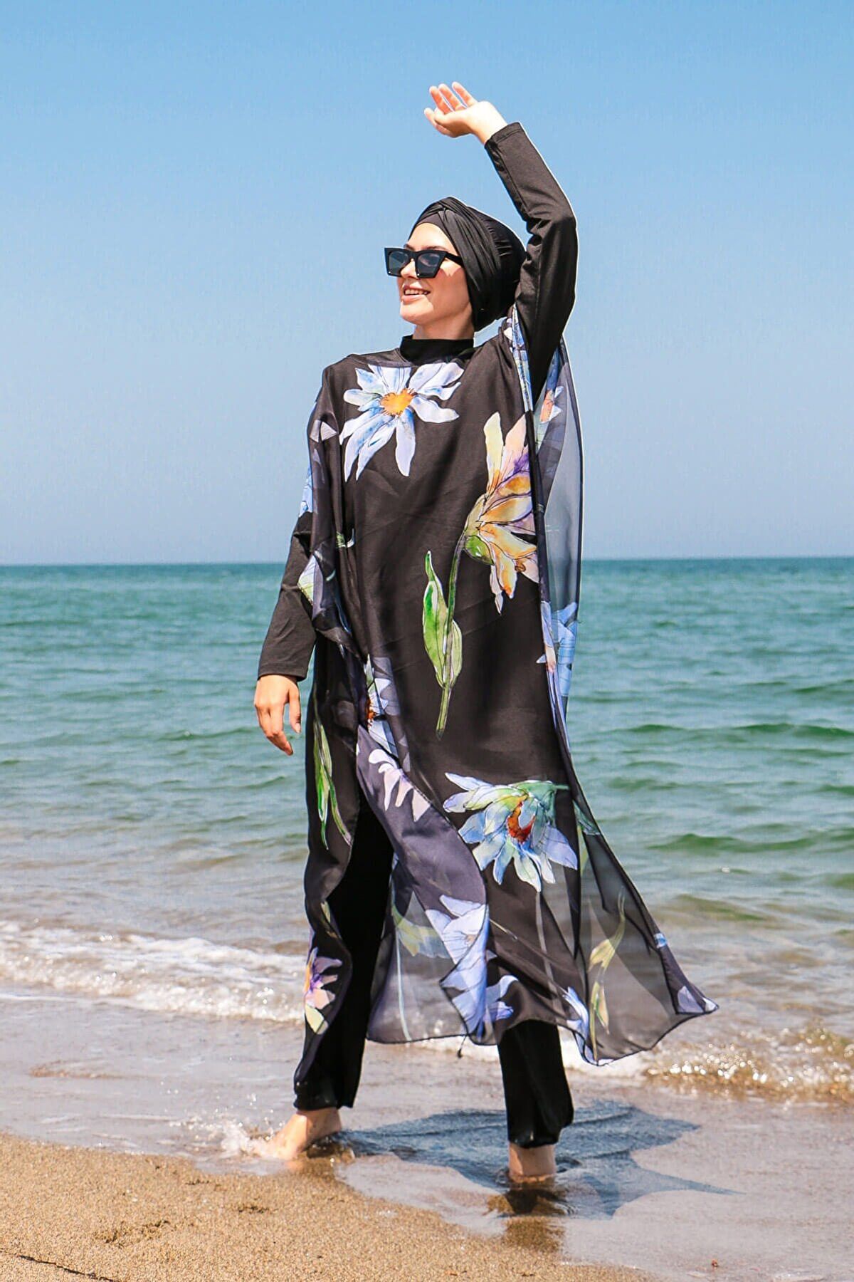 Black Pareo Kimono P2105