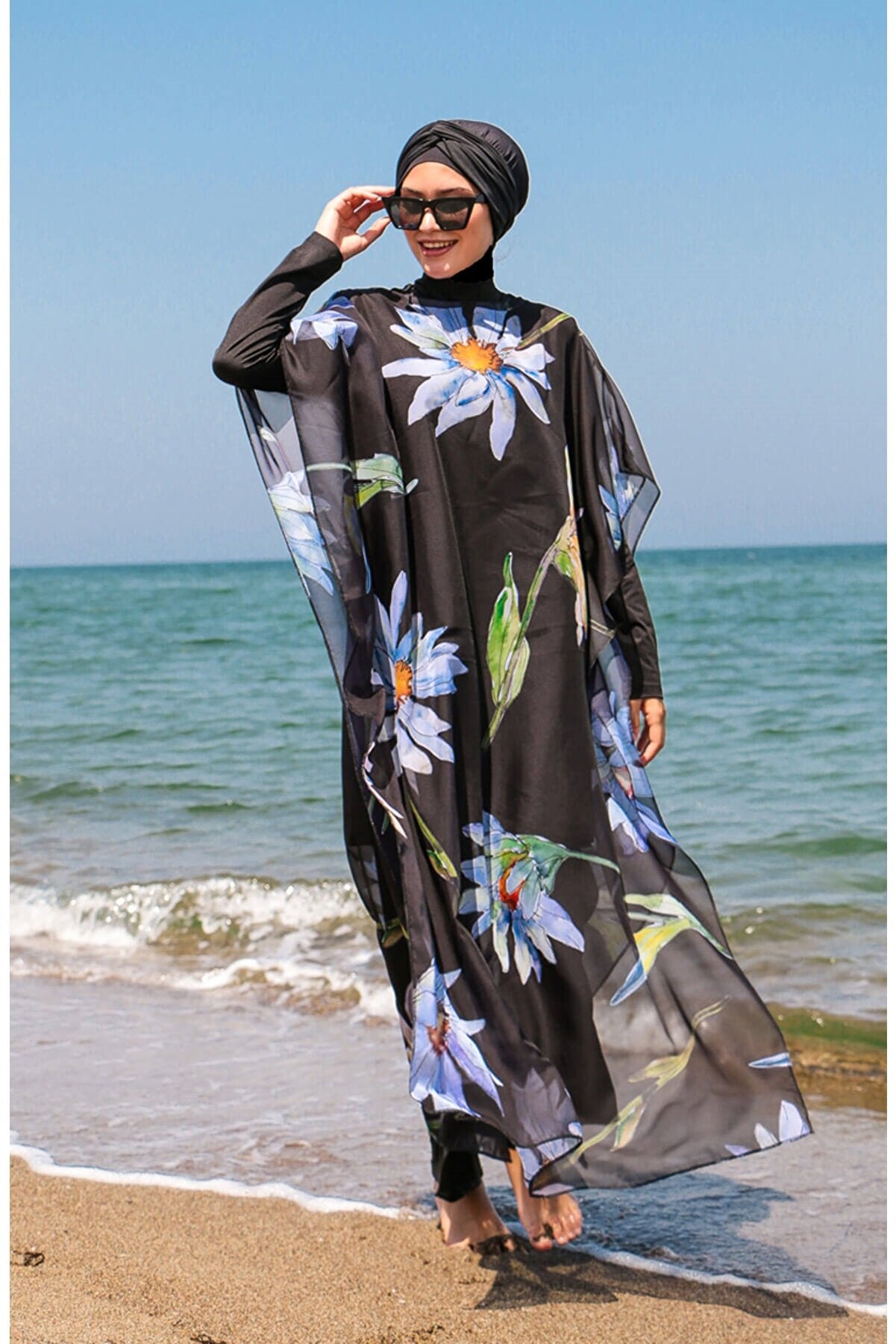 Black Pareo Kimono P2105