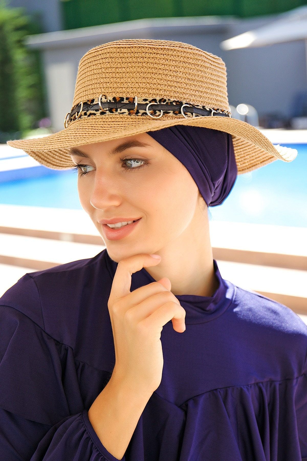 Halka Şeritli Camel Şapka 143903