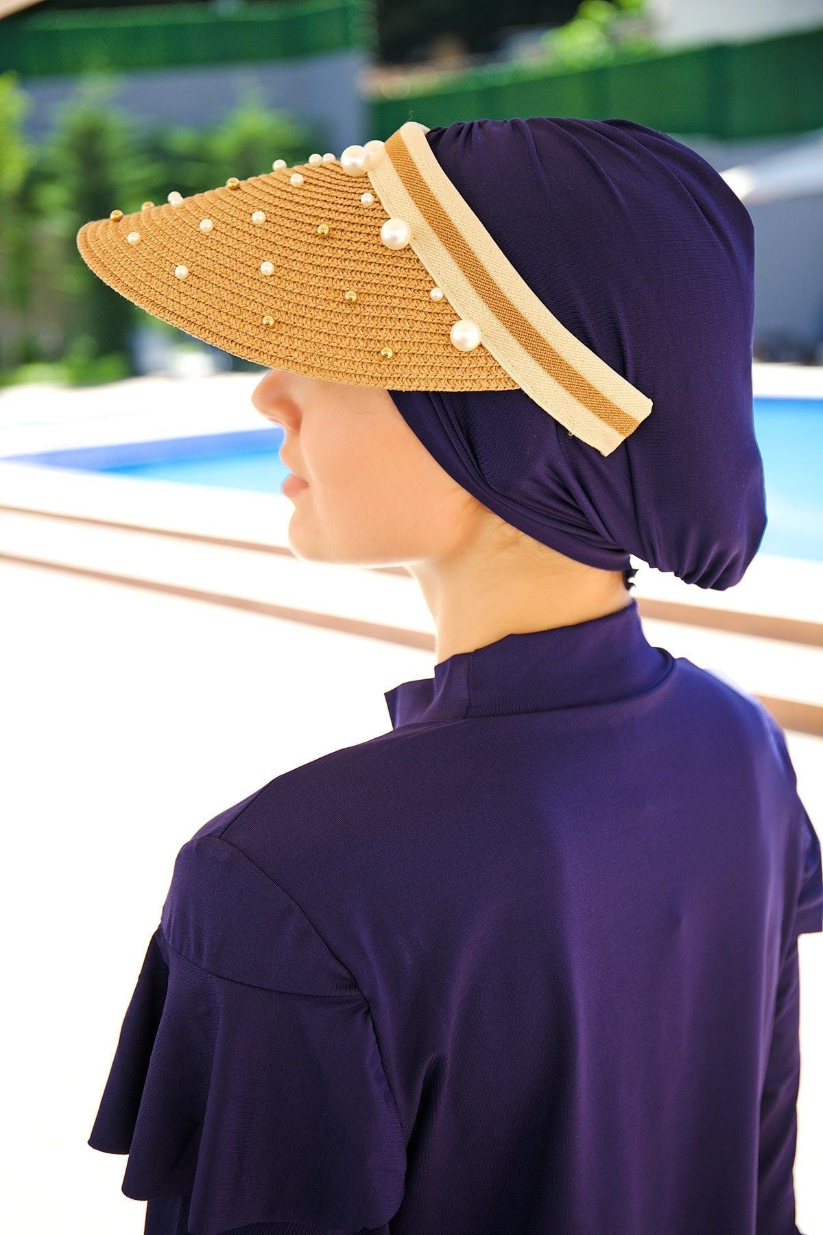 İncili Camel Vizör Şapka 143981