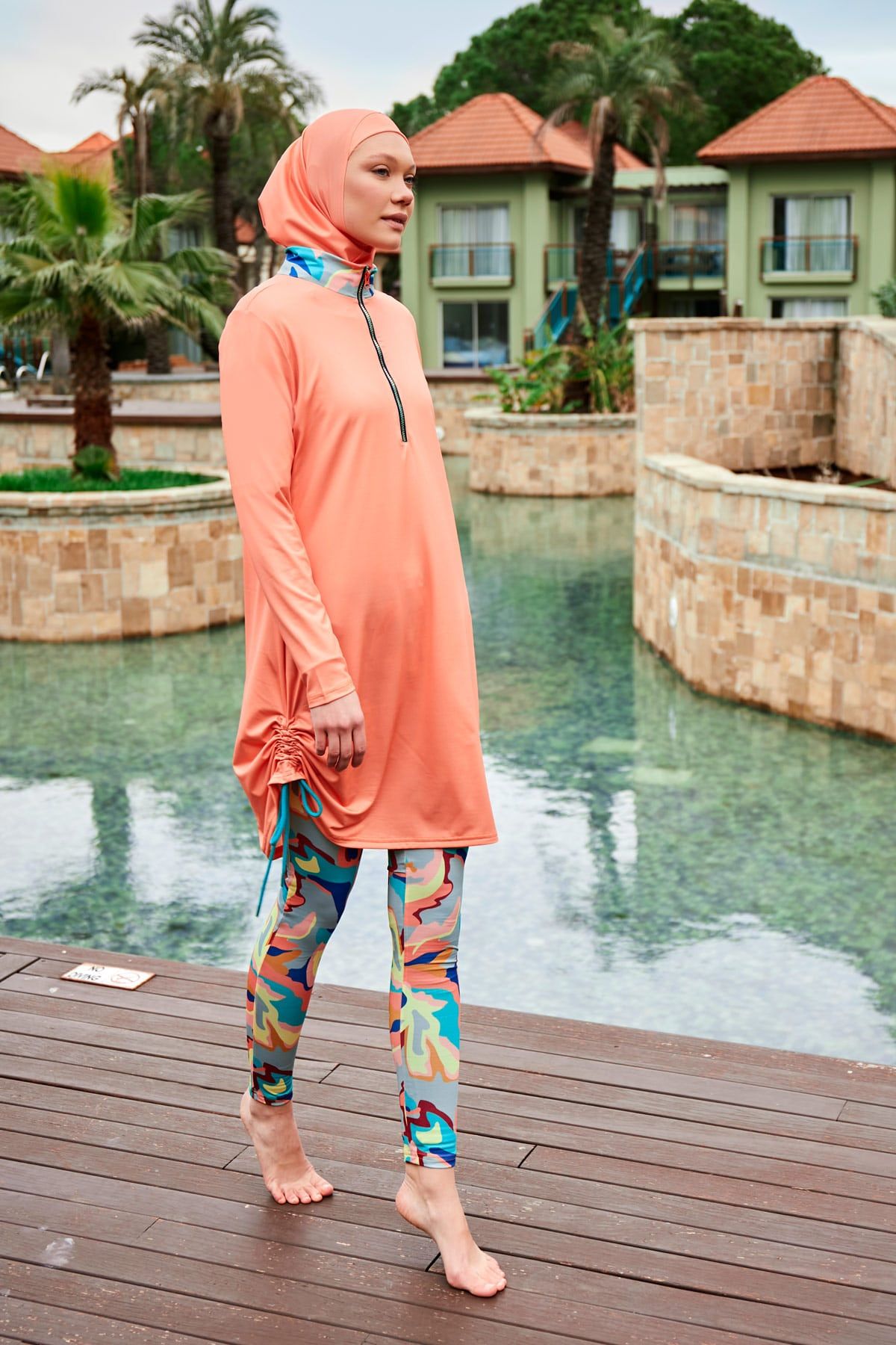 Lycra Burkini Modest Swimwear M2470