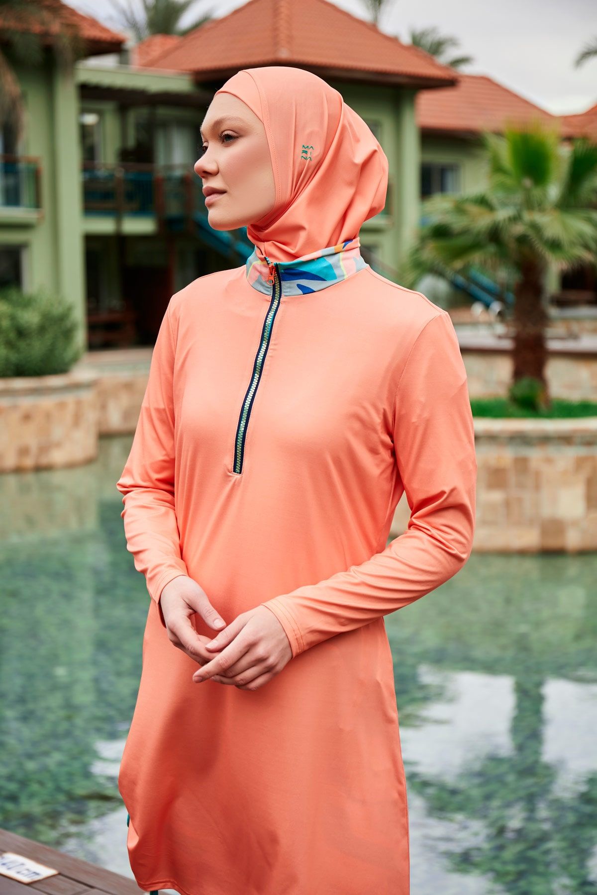 Lycra Burkini Modest Swimwear M2470