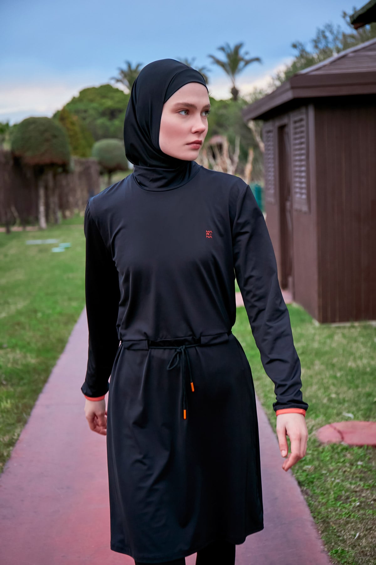 Lycra Black Burkini Modest Swimwear M2478 USA Main image